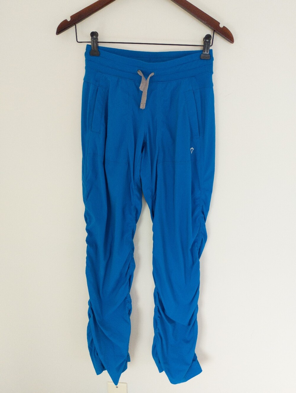 Ivivva Lululemon Blue Ruched Athletic Track Pants Size 12 Gym Dance Athleisure